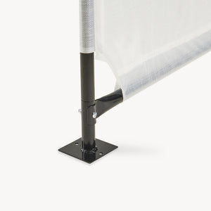 Utomhustält för hund Valevali 122x122x90 cm Svart/Vit [en.casa]