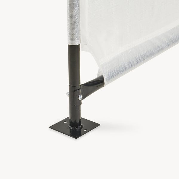 Utomhustält för hund Valevali 122x122x90 cm Svart/Vit [en.casa]