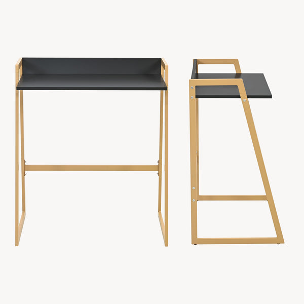 Skrivbord Kuomi 84x73x47 cm Beige/Mörkgrå [en.casa]