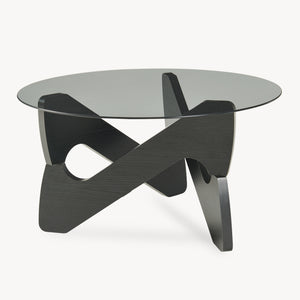 Soffbord Reypio Ø70x35 cm Svart/Grå [en.casa]