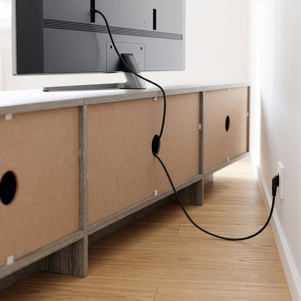 TV-bänk Kapipimso med 3 klaffar 194x31x37 cm eklook, grå [en.casa]