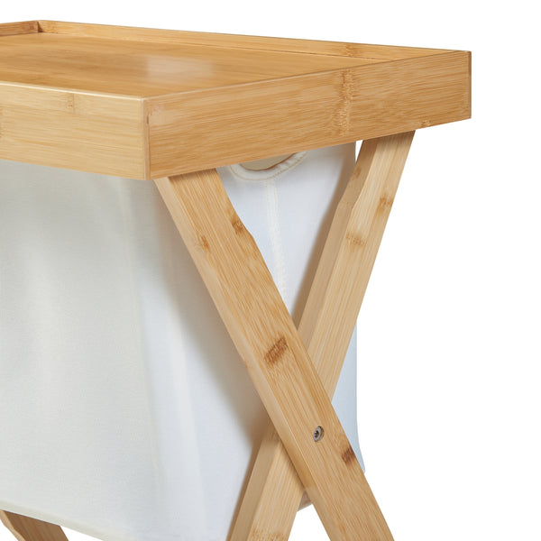 Hattfjelldal picknickbord 53x48x32cm bambu [en.casa]