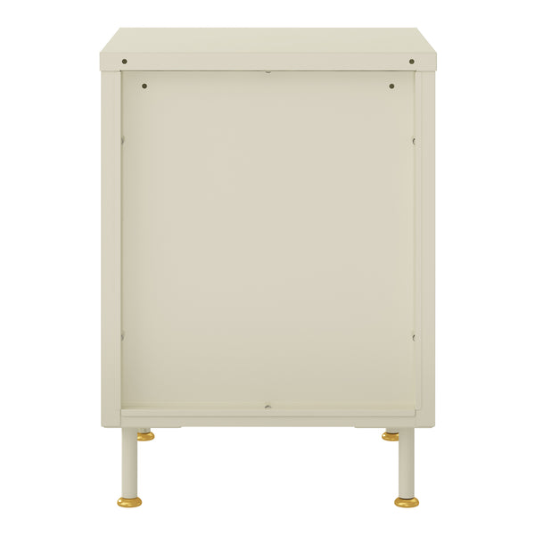 Sidobord Lindau 56x40x40 cm stål creme [en.casa] 