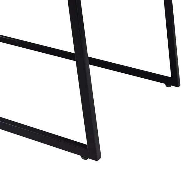 Sattybord Hyllestad 2-pack Svart/Betongutseende [en.casa]