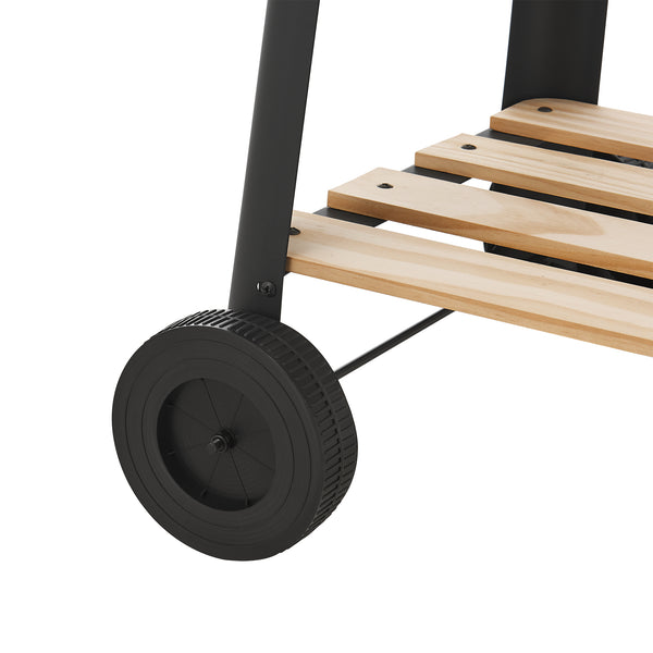 Ari grillvagn 78x86x30cm svart/trä [casa.pro]