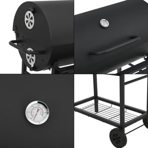 Armento grillvagn 95x108x61cm svart [casa.pro]