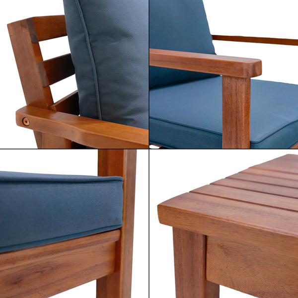 Trädgårdsset Brittoli akacia grå [en.casa]