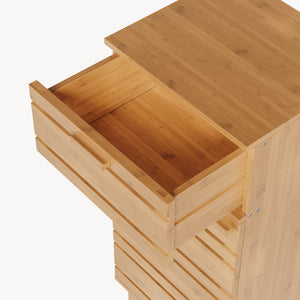 Badrumsskåp Epind 75x33x30 cm Bambus Natur [en.casa]