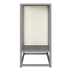 Sideboard Burlöv stål 70x72x35 cm grå/vit [en.casa]