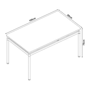 Matgrupp Hemnes 5-delar Eklook/Ljusbrun [en.casa]