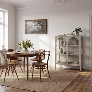 Vitrinskåp-Sideboard Klippestad Stål 95x80x35 cm Kamelfärgat [en.casa]