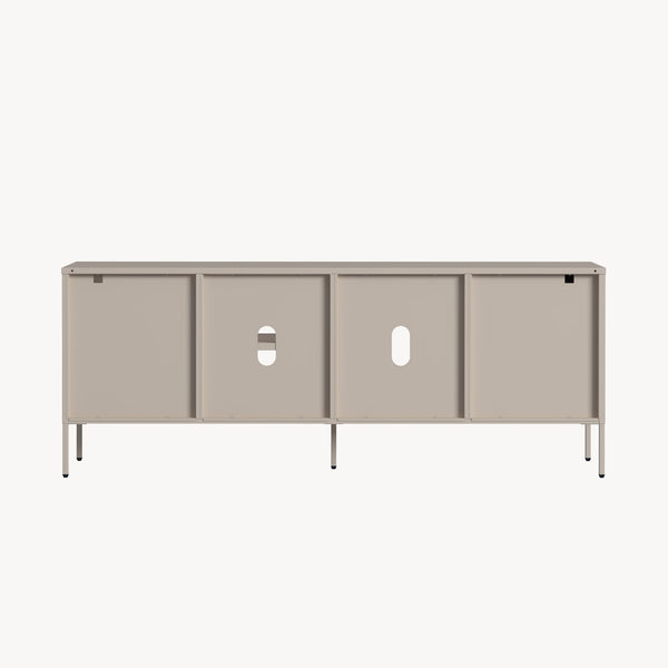 TV-bänk Kliri Stål 150x35x58 cm Kamelfärgad [en.casa]
