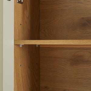 Toalettsskåp Ferrersp 160x63x20 cm Eklook/Sandfärgad [en.casa]