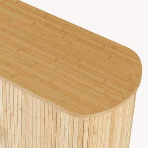 Sidobord Tvedestrand 100x40x80 cm Natur/Svart [en.casa]