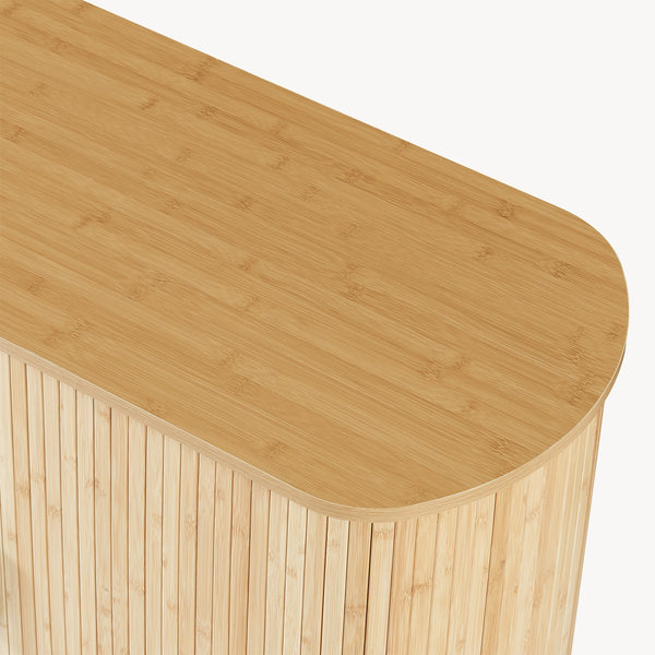 Sidobord Tvedestrand 100x40x80 cm Natur/Svart [en.casa]