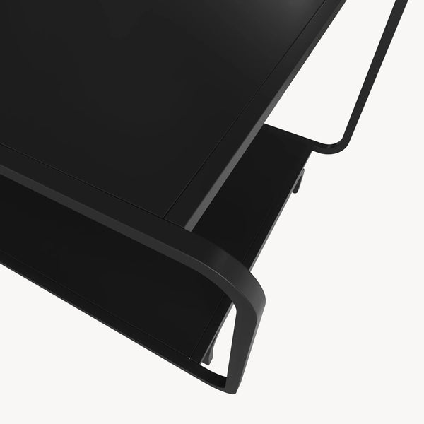 Soffbord Færder 115x50x45 cm Stål Svart [en.casa]