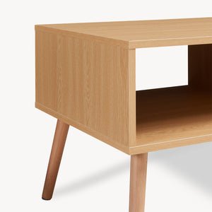 Soffbord Bordkak med låda 100x48x45 cm eklook/vit [en.casa]