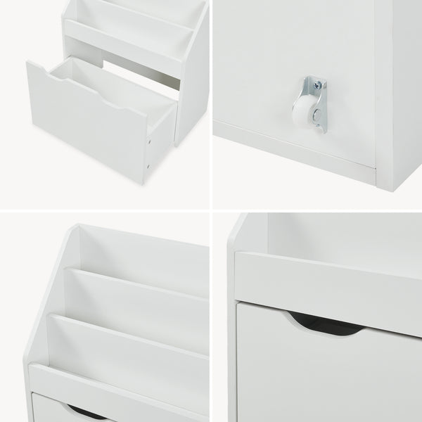Barnhylla Sirlstalo 70x63x30 cm Vit [en.casa]