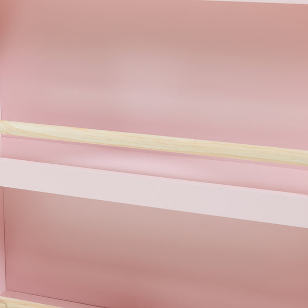 Barnbokhylla Virer 78x60x18 cm Rosa [en.casa]