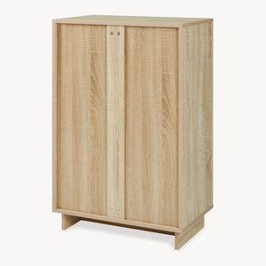 Sidobord Kenta 90x60x35 cm Sonoma-eklook/Vit [en.casa]
