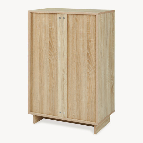 Sidobord Kenta 90x60x35 cm Sonoma-eklook/Vit [en.casa]