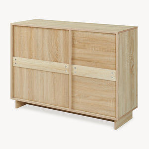 Sideboard Kenta 100x35x72 cm Sonoma-ekoptik/Vit [en.casa]