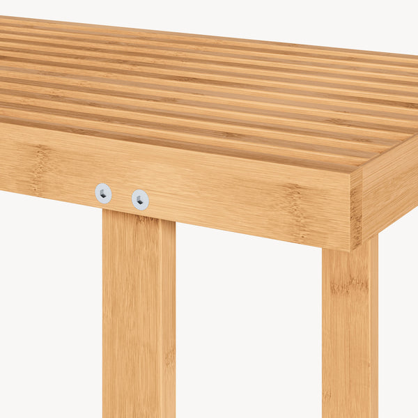 Bänk Aarela 91x41x38 cm Bambus [en.casa]