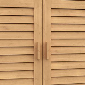 Skåp för skor Aarela 67x66x34 cm bambu [en.casa]