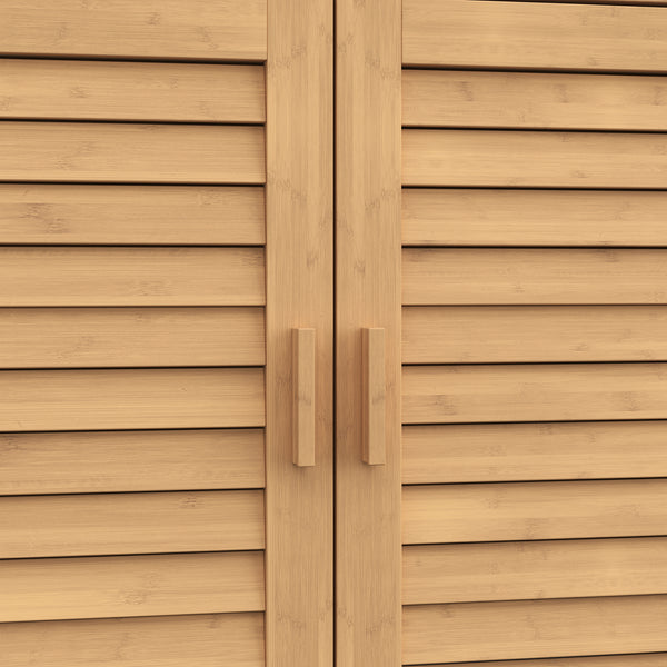 Skåp för skor Aarela 67x66x34 cm bambu [en.casa]