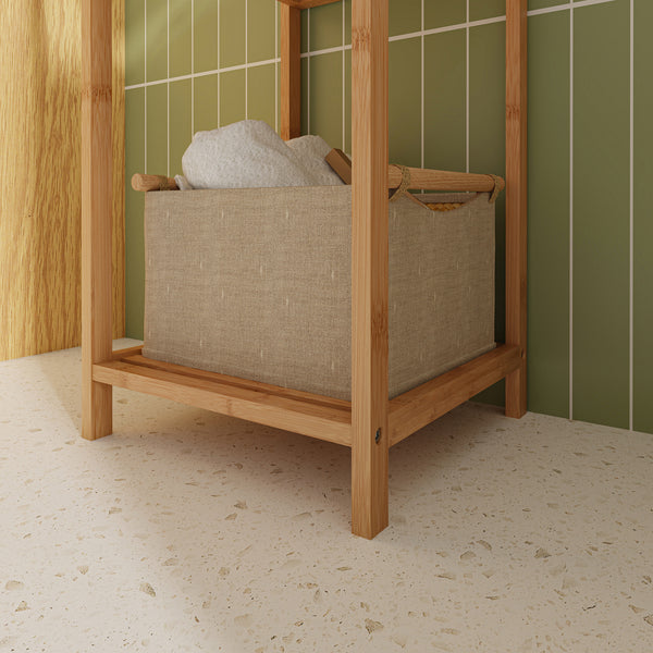 Badhylla Anun 128x30x30 cm Bambus Natur [en.casa]
