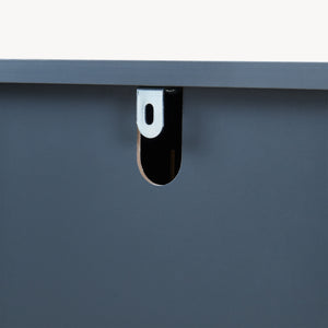Spegelsskåp Svanes 58x56x13 cm Mörkgrå/Natur [en.casa]