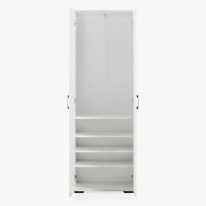 Klädeskåp Chalvefted 175x60x35 cm Vit [en.casa]