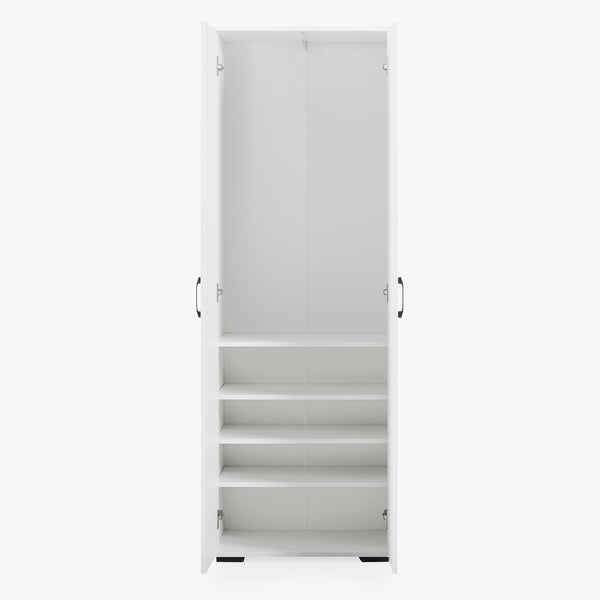 Klädeskåp Chalvefted 175x60x35 cm Vit [en.casa]