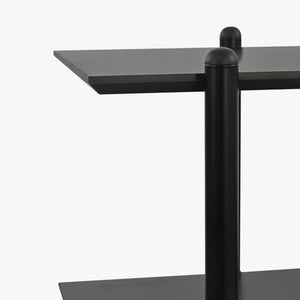 Bokhylla Kappespoo 124x80x35 cm Svart/Eklook [en.casa]
