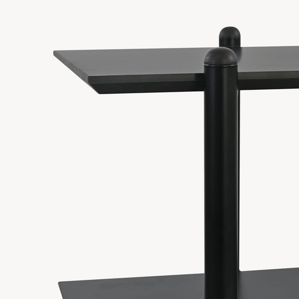 Bokhylla Kappespoo 124x80x35 cm Svart/Eklook [en.casa]