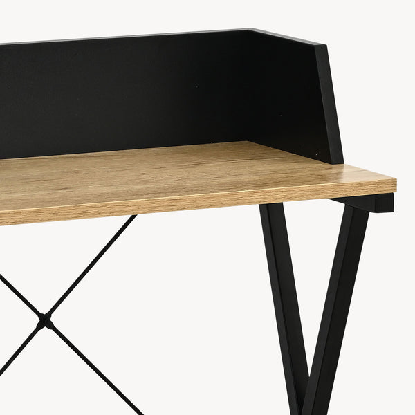 Fristående hylla Kappespoo 84x50x30 cm Svart/Eklook [en.casa]