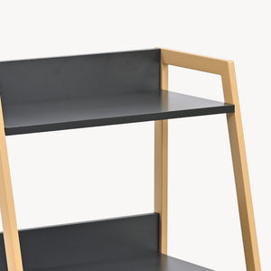 Hyllsystem Kuomi 84x53x47 cm Beige/Mörkgrå [en.casa]