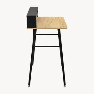 Skrivbord Var 93x90x50 cm Svart/Eklook [en.casa]