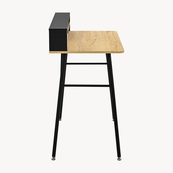 Skrivbord Var 93x90x50 cm Svart/Eklook [en.casa]