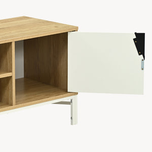 TV-bänk Kerrköndam 120x40x46 cm Eklook/Vit [en.casa]