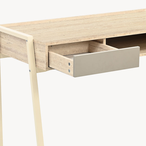Skrivbord Boderas 107x55x78 cm Beige/Travertin [en.casa]