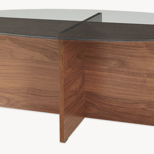 Soffbord Viroya 100x60x36 cm Valnötlook/Grå [en.casa]