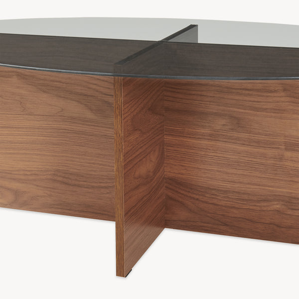 Soffbord Viroya 100x60x36 cm Valnötlook/Grå [en.casa]