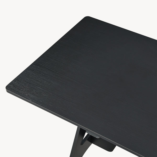 Skrivbord Bostenenna 120x60x75 cm Svart med trästruktur [en.casa]
