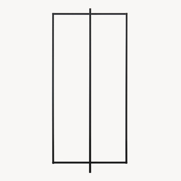 Garderobsställ Norjad 160x80x41 cm Metall Svart [en.casa]