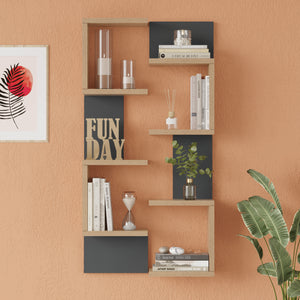 Väggmonterad hylla Omn 2-pack 93x24x15 cm [en.casa]