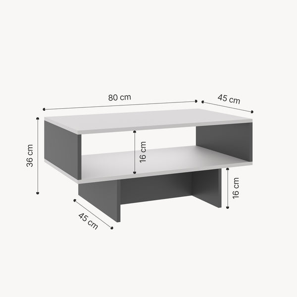 Soffbord Mjölby 36,4x80x45 cm i olika färger [en.casa]