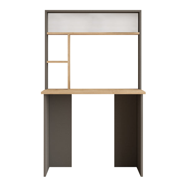 Skrivbord Tópisa med hylla 149x90x52 cm [en.casa]