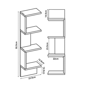 Väggmonterad hylla Omn 2-pack 93x24x15 cm [en.casa]