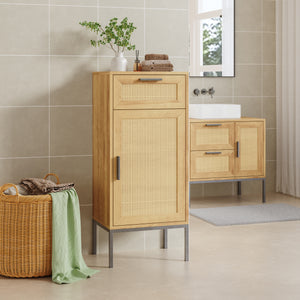 Badrumsskåp Marhasa 92x40x30 cm Eklook/Svart [en.casa]